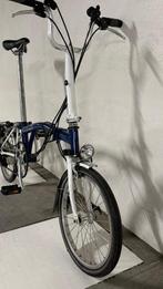 Brompton M6R blauw bagagerek met 6 versnellingen, Fietsen en Brommers, Ophalen, Brompton, 14 tot 16 inch, Versnellingen