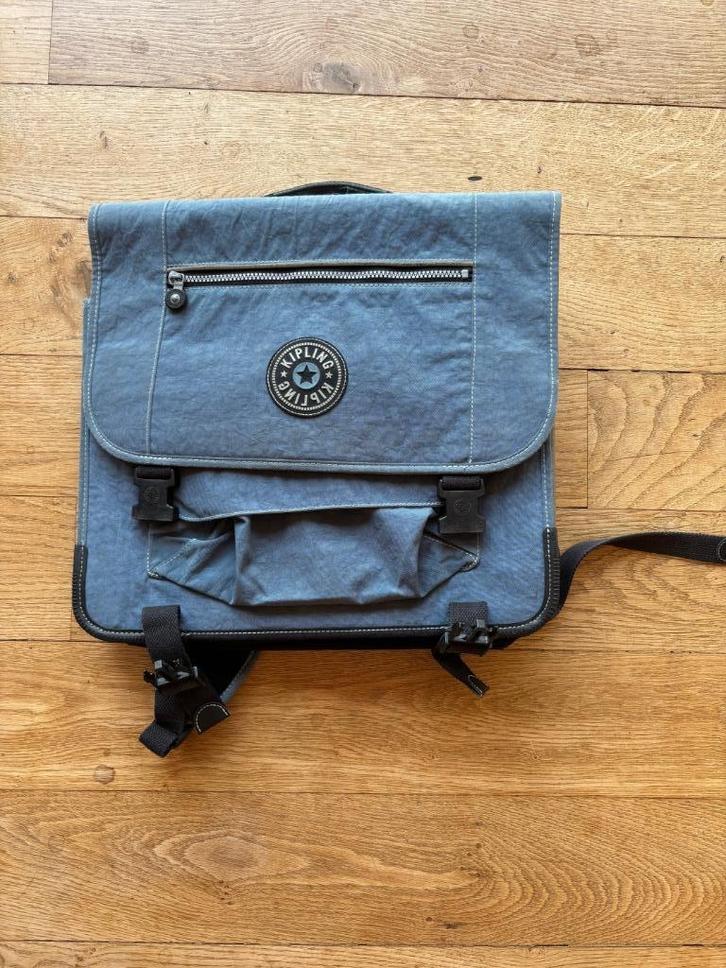 Boekentas Kipling (blauw), Handtassen en Accessoires, Tassen | Schooltassen, Gebruikt, Overige typen, 30 tot 40 cm, 30 tot 40 cm