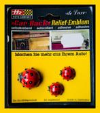 VINTAGE !  3 Lieveheersbeestjes Car-Back Relief-Emblem, Verzenden