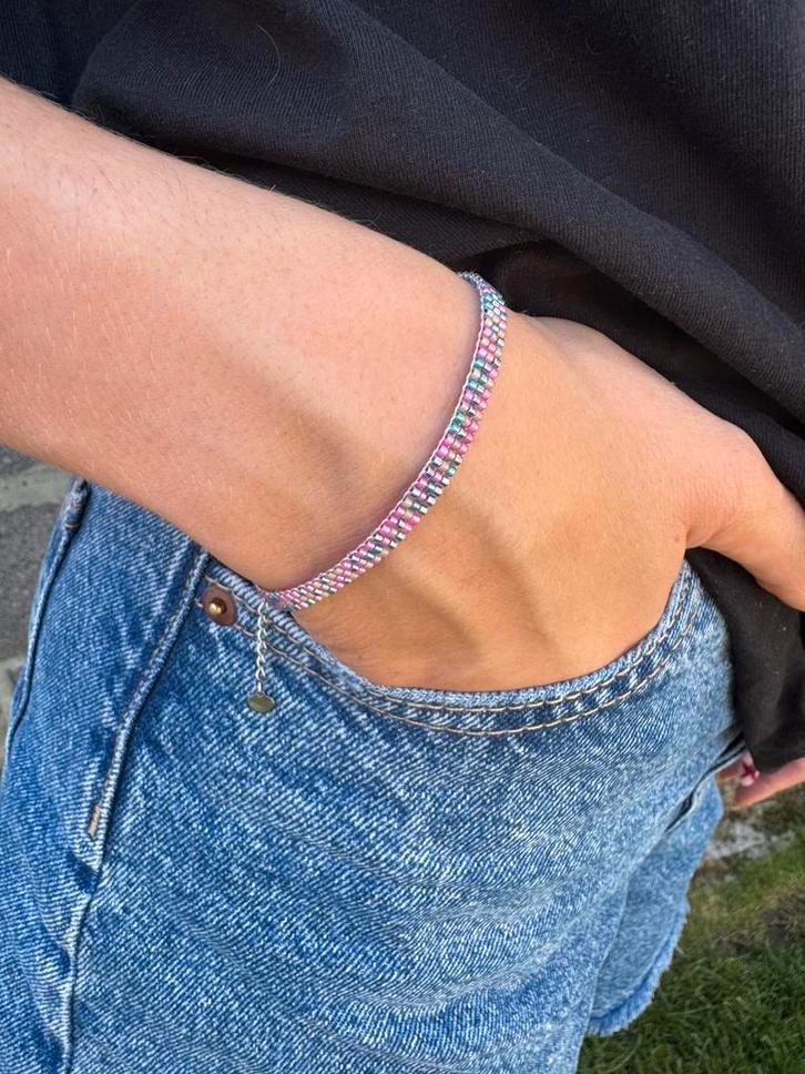 Miyuki kralenarmband, Handtassen en Accessoires, Armbanden, Nieuw, Staal, Overige kleuren, Met bedels of kralen, Ophalen of Verzenden