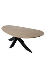 eikenhouten eettafel organische vorm, 100 tot 150 cm, Ophalen of Verzenden, Vijf personen of meer, Overige vormen