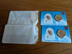 2x €0,50 cent Vaticaanstad 2014 met postzegel, Ophalen of Verzenden, Munten