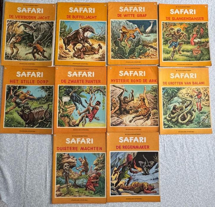 10 SAFARI Strips - Studio Vandersteen (Jaren 70), Livres, BD, Utilisé, Plusieurs BD, Enlèvement ou Envoi