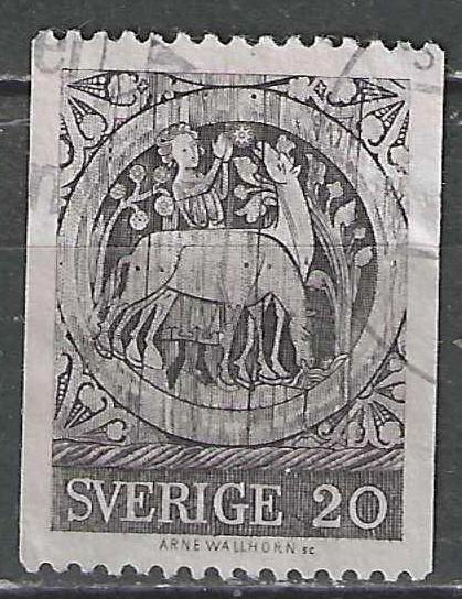 Zweden 1970 - Yvert 650 - Dadesjo-kerk - Smaland (ST), Postzegels en Munten, Postzegels | Europa | Scandinavië, Gestempeld, Zweden
