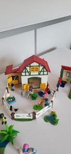 Playmobil Ruiter met Van & Paard (6928) + Ponypark (5684), Ophalen of Verzenden, Zo goed als nieuw, Complete set