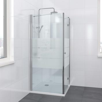 VITRO Hoekdouchecabine Glas 195 cm – Inclusief Douchebak beschikbaar voor biedingen