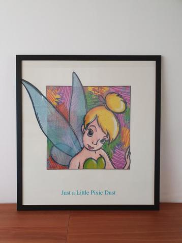 Tinkerbell Just a Little Pixie Dust -ingekaderd (70cmx65cm), Verzamelen, Disney, Ophalen