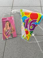 Sweet sixteen  sjerp + vlaggetjes, Ophalen of Verzenden, Nieuw, Feestartikel