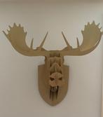 VLAEMSCH Moose houten eland / design muurdecoratie, Huis en Inrichting, Ophalen of Verzenden, Zo goed als nieuw