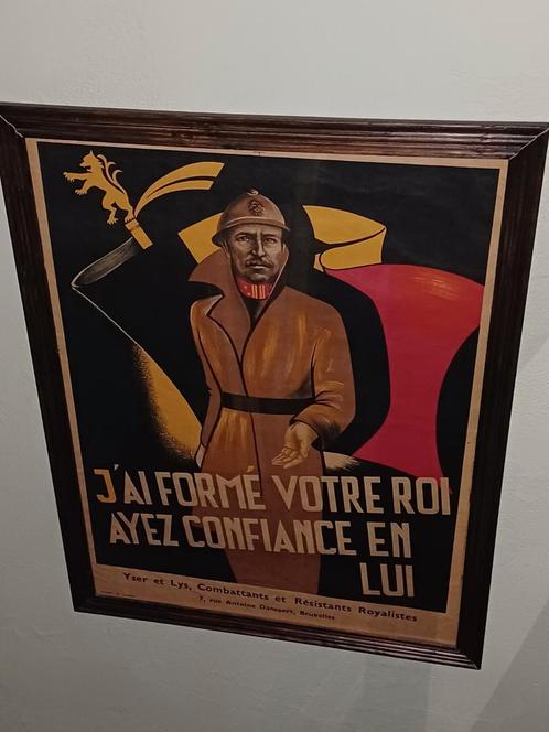 Affiche soldaat Albert I origineel, Verzamelen, Militaria | Algemeen, Foto of Poster, Ophalen