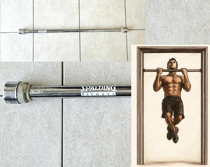 Barre de Porte pour Tractions - Spalding Fitness, Sports & Fitness, Équipement de fitness, Comme neuf, Barre de traction, Bras