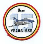 ABL luchtmacht patch 8 squadron Mirage 5B 15 years (jaar), Verzamelen, Militaria | Algemeen, Verzenden, Luchtmacht, Embleem of Badge