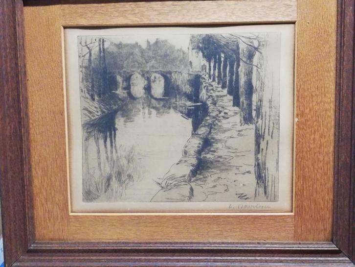 A.Baertsoen: drukwerk: 'Kaai', Gentse kunstenaar, Antiek en Kunst, Kunst | Litho's en Zeefdrukken, Ophalen of Verzenden