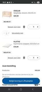Nieuw baby bed+matrass ikea, Elektronische apparatuur, Zonnebanken en Gezichtsbruiners, Ophalen