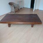 Massief houten woonkamertafel, Ophalen, Gebruikt, Eikenhout, 50 tot 100 cm