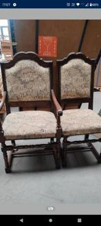 6 chaises tapisserie d'ameublement dossier bois chevaliers a, Antiquités & Art, Enlèvement ou Envoi