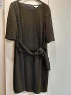 Elegante jurk in jacquardstof met glans. Bel&Bo maat 46, Kleding | Dames, Jurken, Bruin, Ophalen of Verzenden, Zo goed als nieuw