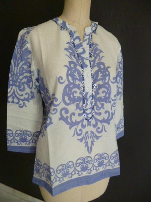 Exclusieve feestbloes Maten T0(36)-T8(52)zolang de voorraad, Kleding | Dames, Gelegenheidskleding, Nieuw, Blauw, Ophalen of Verzenden