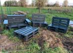 Loungeset houtpaletten, Tuin en Terras, Terrasdelen en Vlonders, Ophalen, Zo goed als nieuw, Hout
