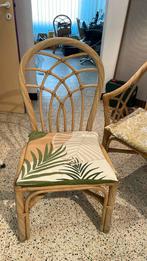 Lot de 6 chaises très confortable en rotin beige clair, Cinq, Six Chaises ou plus, Utilisé, Autres couleurs, Osier ou Rotin