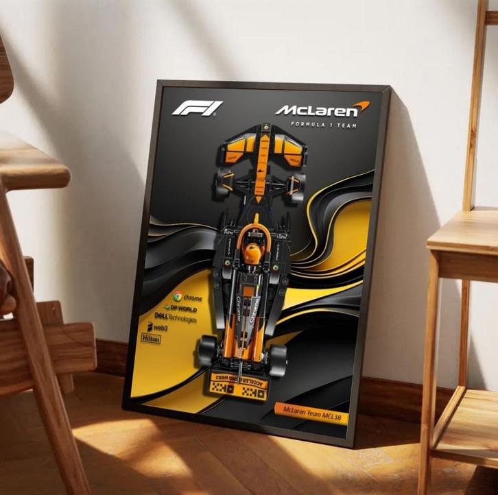 Lego Speed Champions F1 digitale poster - Model 2 McLaren, Kinderen en Baby's, Speelgoed | Duplo en Lego, Zo goed als nieuw, Lego