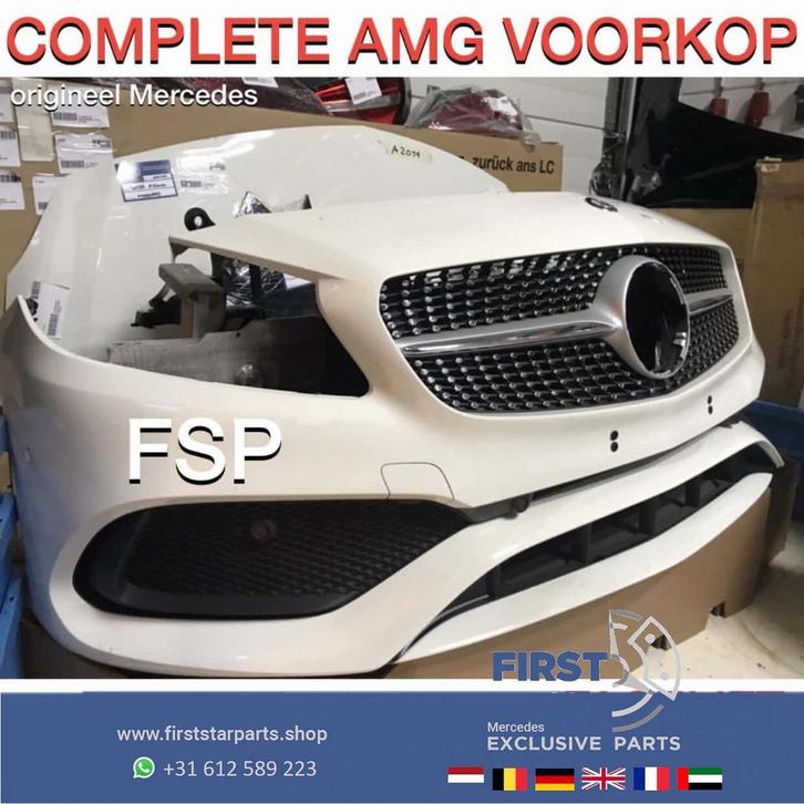W176 AMG VOORKOP WIT Mercedes A Klasse 2012-2018 ORIGINEEL F, Auto-onderdelen, Carrosserie, Bumper, Mercedes-Benz, Voor, Gebruikt