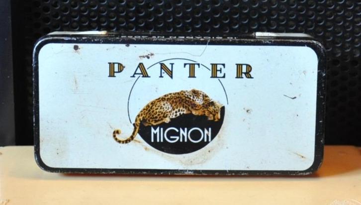 petite boite en fer cigare panter mignon hollande, Collections, Boîte en métal, Utilisé, Autre, Autres marques, Enlèvement ou Envoi
