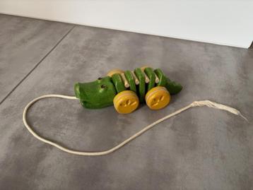 Houten trekspeeltje - krokodil beschikbaar voor biedingen