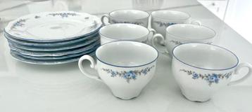 6 Kopjes en dessert Borden Bavaria winterling vintage beschikbaar voor biedingen