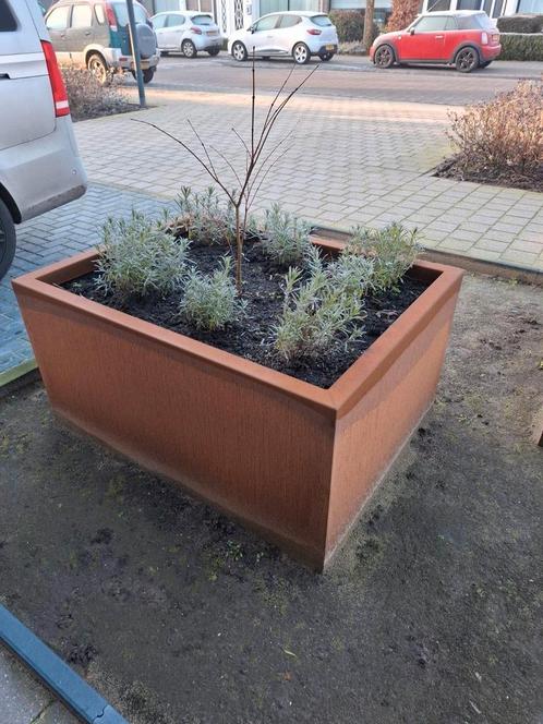 Mooie cortenstaal bloem- of plantenbakken.  Op maat gemaakt!, Tuin en Terras, Bloembakken en Plantenbakken, Nieuw, Binnen, Ophalen of Verzenden