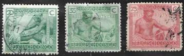 3 Postzegels 1927 Belgisch Congo Inheemse ambachten en nijve beschikbaar voor biedingen