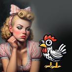 Kunsthandel Gennep - "Het Meisje En De Kip", Antiek en Kunst, Verzenden