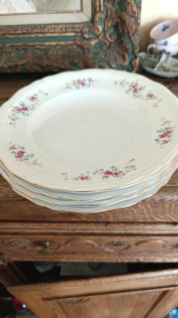 Lot de 4 assiettes anciennes Rheinkrone Bavaria, Antiquités & Art, Antiquités | Porcelaine, Enlèvement ou Envoi