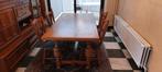 Antieke robuuste eettafel met 4 stoelen, Huis en Inrichting, Tafels | Eettafels, Ophalen