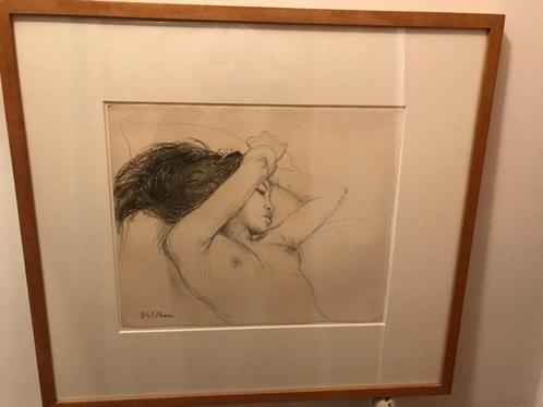 unieke potloodtekening Aat Veldhoen, Antiek en Kunst, Kunst | Tekeningen en Fotografie, Ophalen of Verzenden