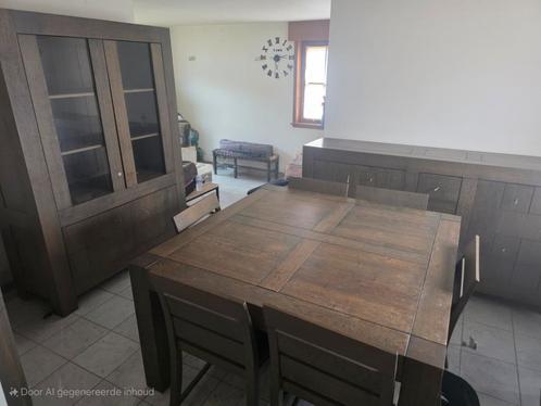 Eiken vol houten eetkamer, Huis en Inrichting, Complete inboedels, Ophalen
