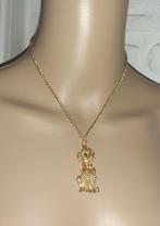 Ketting met hanger vintage hond goud Aurea AR, Verzenden, Goud, Goud, Verstelbaar