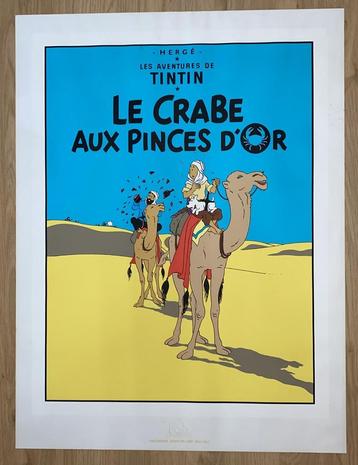 Le Crabe aux pinces d'or serigraphie, Enlèvement ou Envoi, Rectangulaire vertical, A1 jusqu'à A3, Utilisé