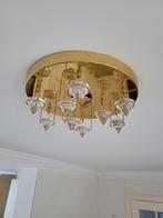 Duitse Design lamp met glas, Huis en Inrichting, Lampen | Kroonluchters, Gebruikt, Ophalen of Verzenden, Glas