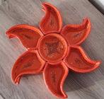 Bols apéritifs en soleil/fleur orange avec motifs, Ophalen, Zo goed als nieuw, Overige stijlen, Kom(men)