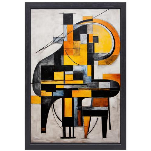 Toile abstraite piano + cadre à pâtisserie 50x70cm, Maison & Meubles, Accessoires pour la Maison | Peintures, Dessins & Photos