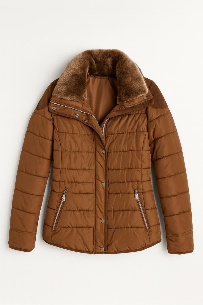 Jean Pascale warme winterjas, maat S, Kleding | Dames, Jassen | Winter, Gedragen, Maat 36 (S), Bruin, Ophalen of Verzenden