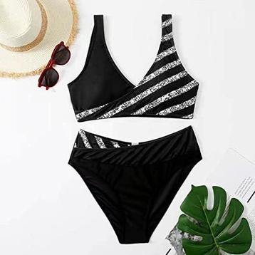 dames bikini set tweedelig badpak badmode maat M gestreept beschikbaar voor biedingen