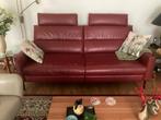 Leren Rode 2,5, zits bank van Prominent, Ophalen, Zo goed als nieuw