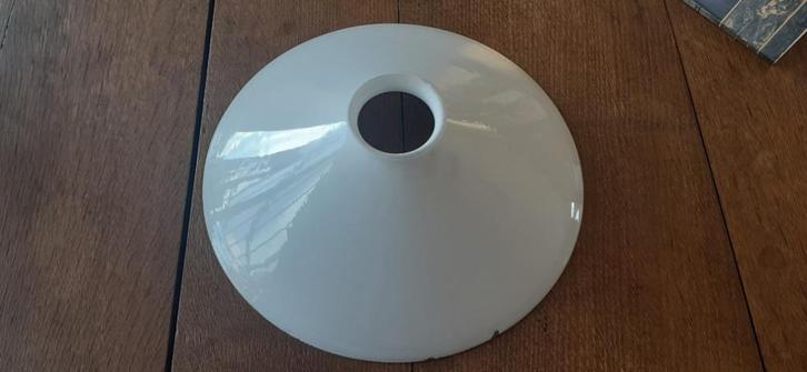 Antieke lampekap wit melkglas, Antiek en Kunst, Curiosa en Brocante, Ophalen of Verzenden