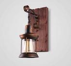 Alessio Wandlamp lantaarn brons op plank Vintage industrieel, Ophalen of Verzenden