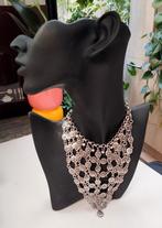 Schitterende zilveren Indische ketting, Handtassen en Accessoires, Ophalen of Verzenden, Verstelbaar