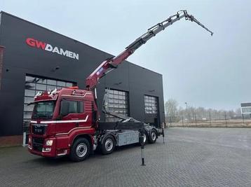 MAN TGS 35.480 8x4 H Hooklift / HMF 4020 + Fly Jib , Rotator, Rouge, Achat, Euro 6, MAN