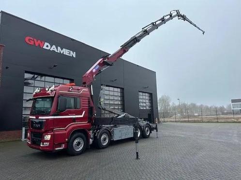 MAN TGS 35.480 8x4 H Hooklift / HMF 4020 + Fly Jib , Rotator, Auto's, Vrachtwagens, ABS, Achteruitrijcamera, Airconditioning, Centrale vergrendeling