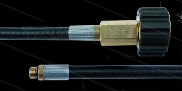 Zwarte HD Rioolslang 25m met M22 Wartel 300bar beschikbaar voor biedingen